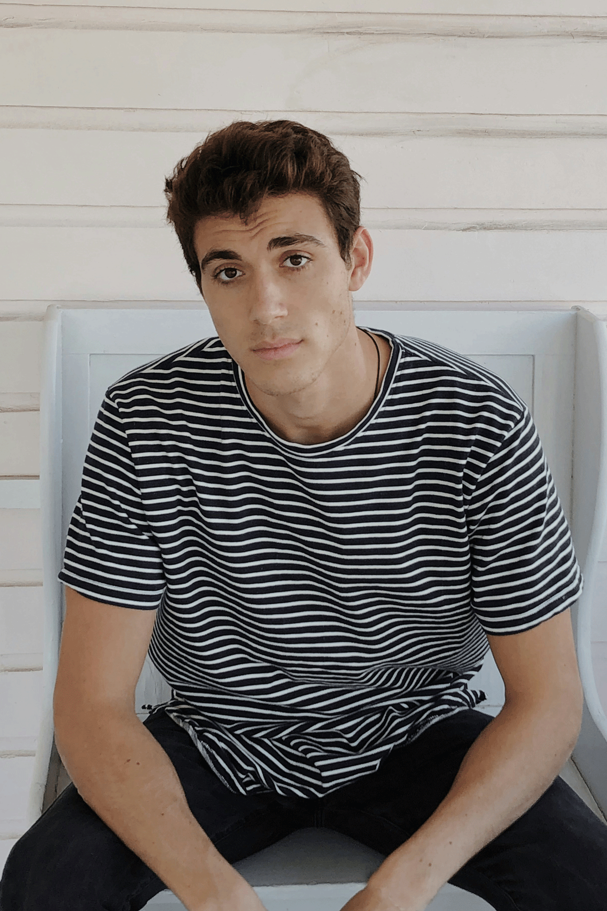Stripe - Navy T-shirt