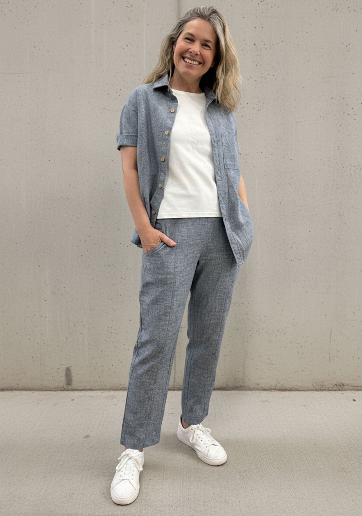 CANTLEY - Pantalons courts bleu naturel
