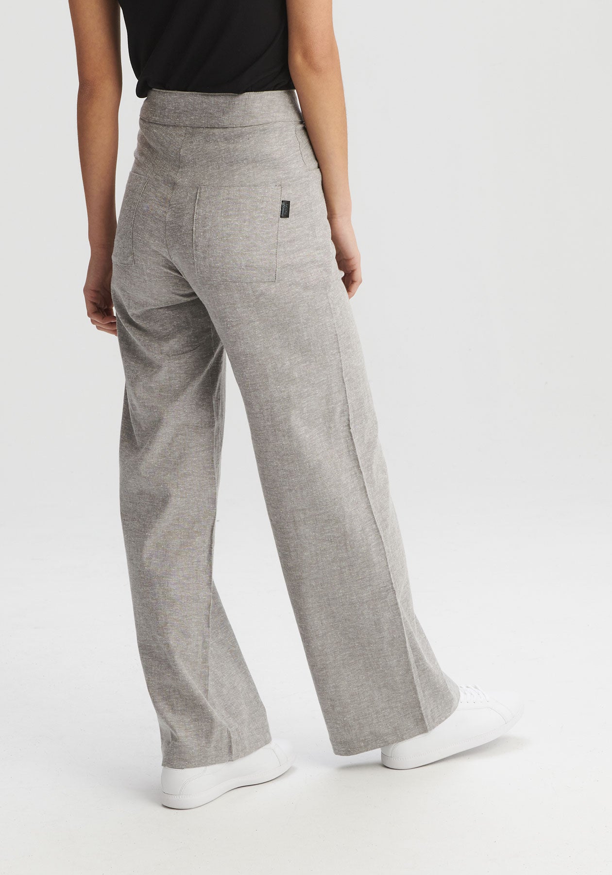 RICHELIEU - Pantalon taille haute gris-Bas-Message Factory