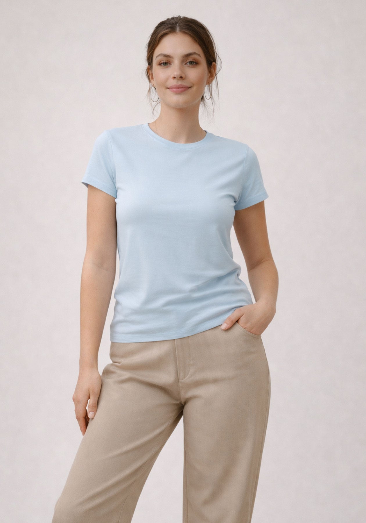 Baby blue T-shirt  - Women cut - OOM ETHIKWEAR