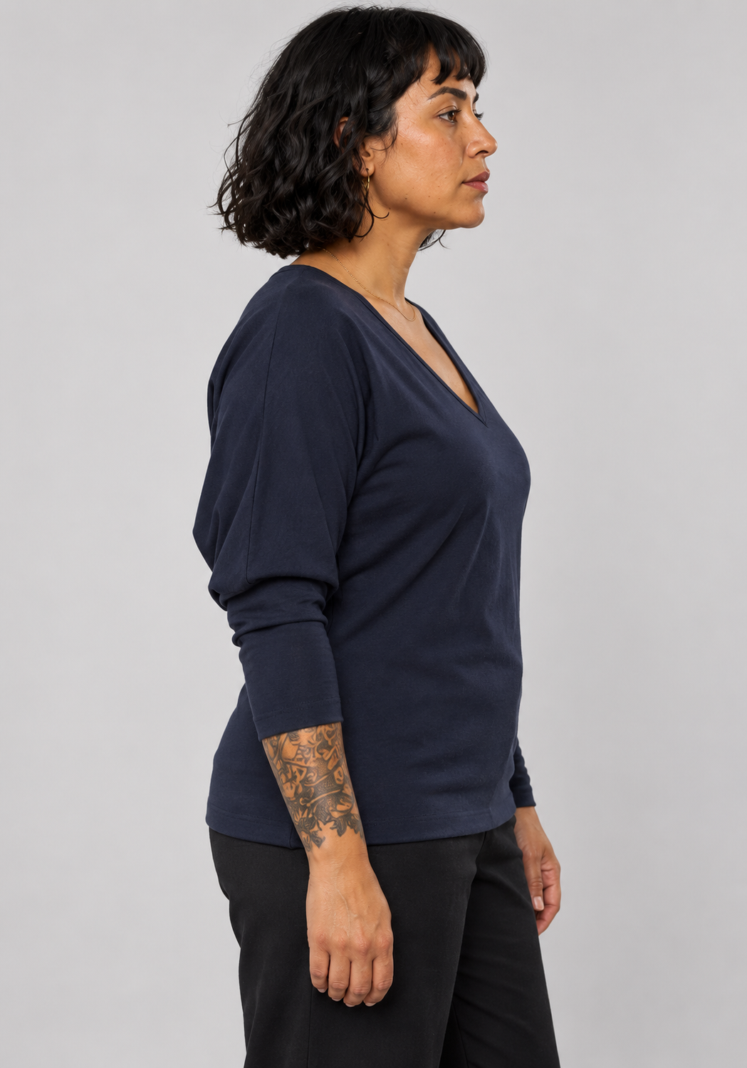 VIENNA | Organic Cotton V-Neck Top Made in Quebec